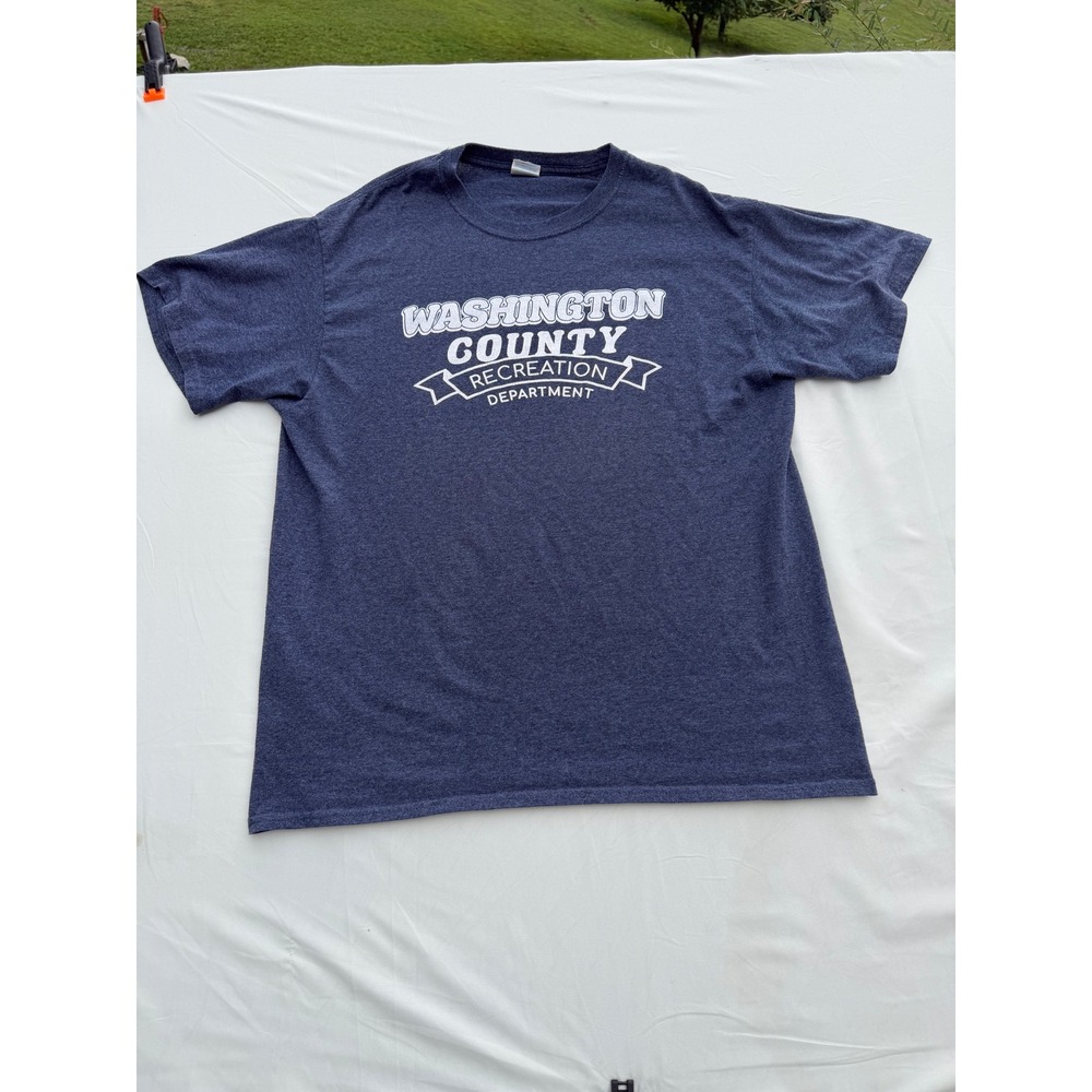 Port & Company Washington County Recreation Dept Graphic T-Shirt Navy Blue L